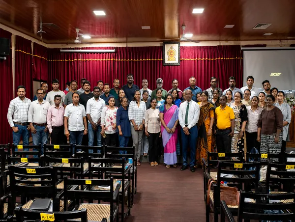 Group photo with participants after a training program
